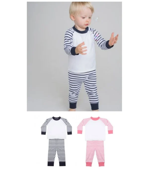 LW72T Larkwood Baby/toddler Striped Pyjamas